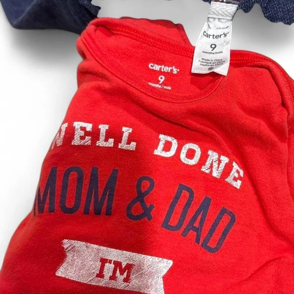 11 piece Baby boy carters bundle size 9m